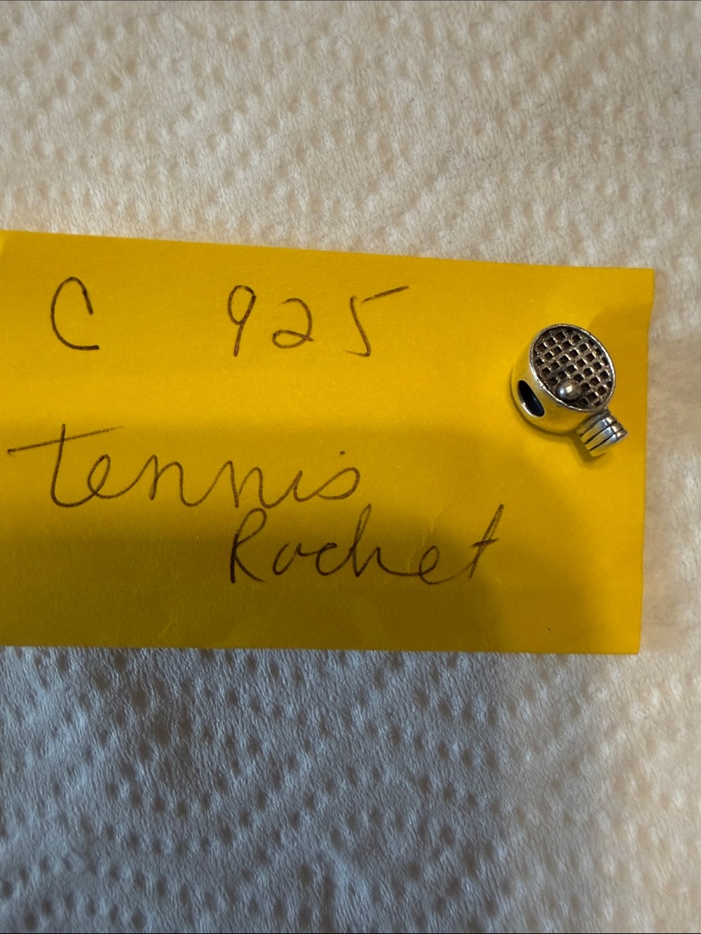 Camilla Silver Tennis Racket Charm